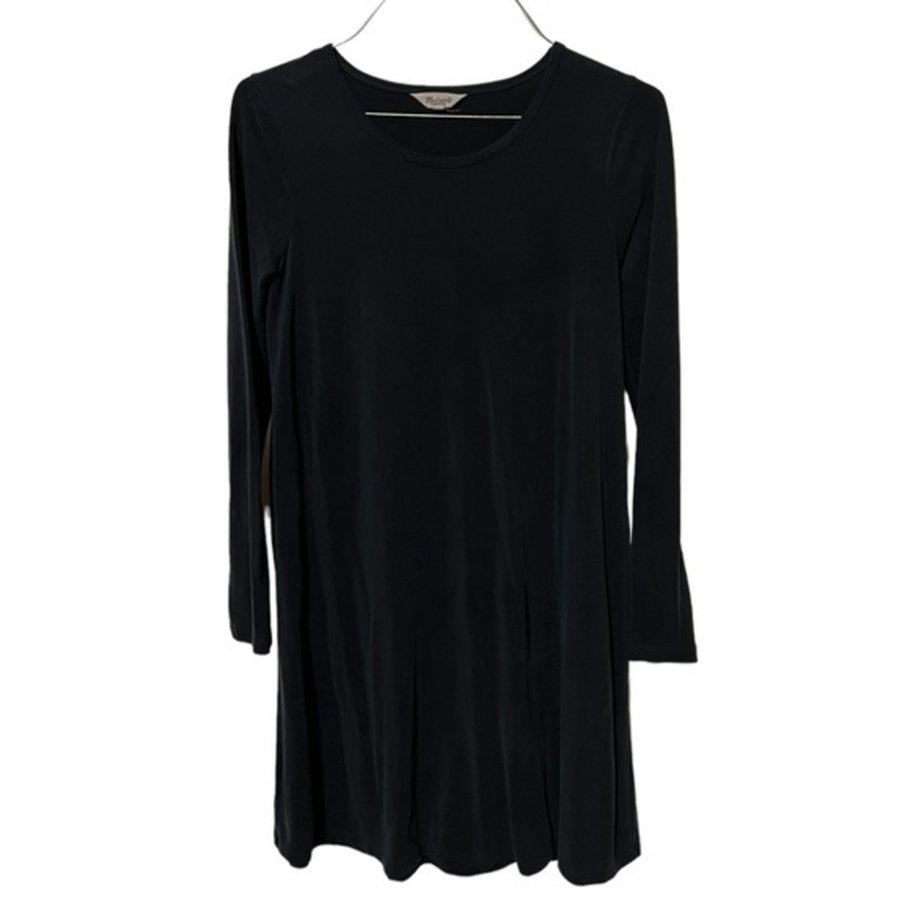 Madewell Slinky Knee Length Black Ling Sleeve Dress Size XXS
